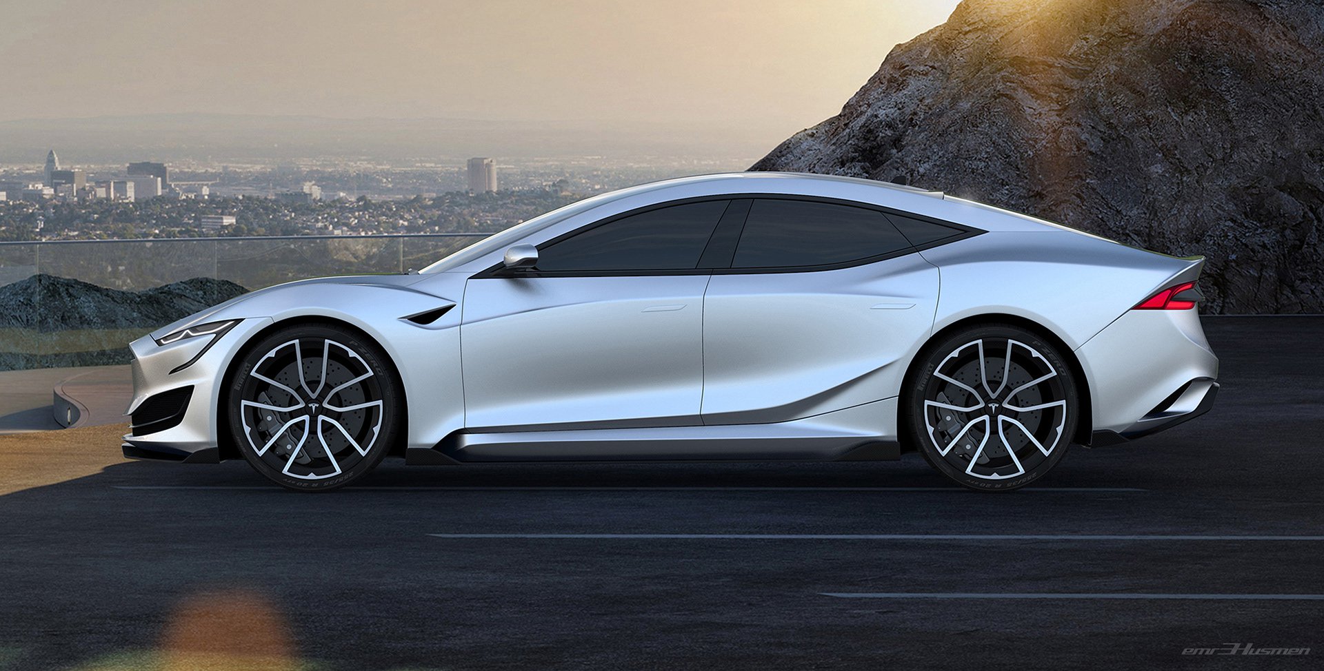 رندر نسل آینده تسلا مدل S