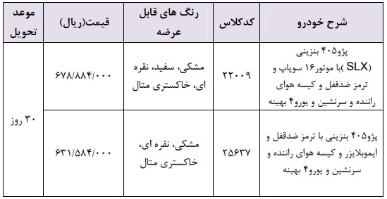 شرایط فروش ایران خودرو نهم اردیبهشت 98