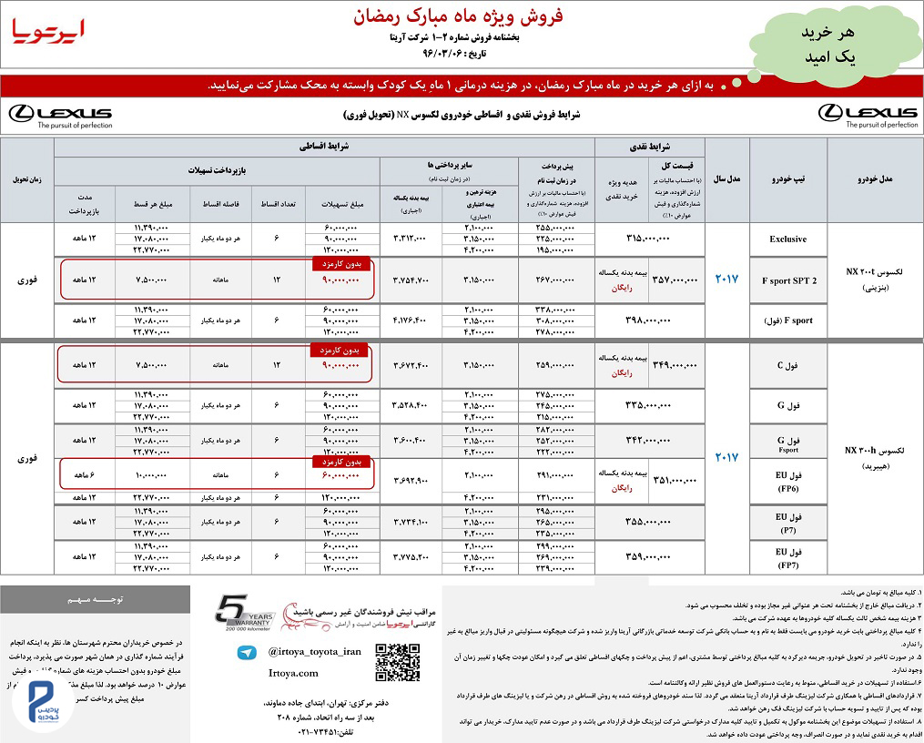 شرایط فروش اقساطی محصولات تویوتا