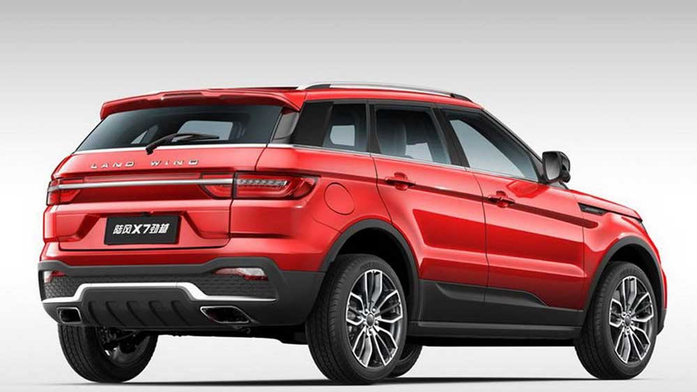 4-لند ویند X7 یک کپی محض از لندروور  Evoque