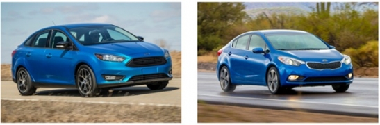مقایسه خودرو : فورد فوکوس 2016 در برابر کیا فورت 2016 ، کدام یک بهتر است؟