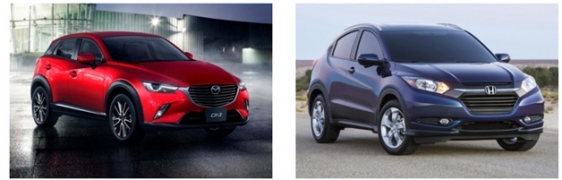 مقایسه خودرو : مزدا CX-3 2016 یا هوندا HR-V 2016 : کدام یک بهتر است؟