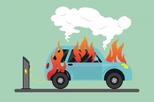 خودروهای الکتریکی چگونه آتش می گیرند